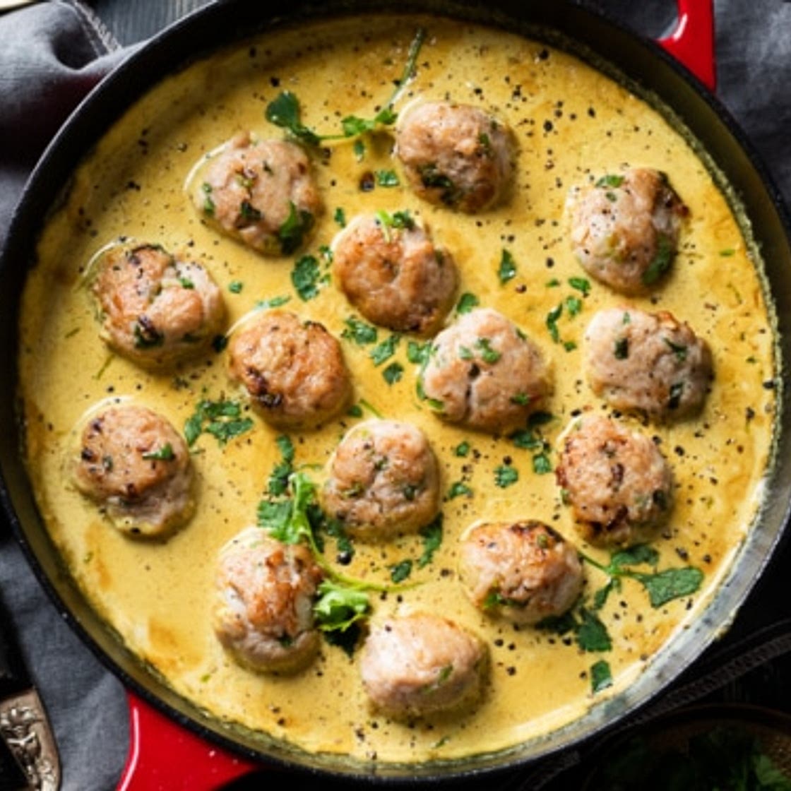 Thai Curry Chicken Meatballs