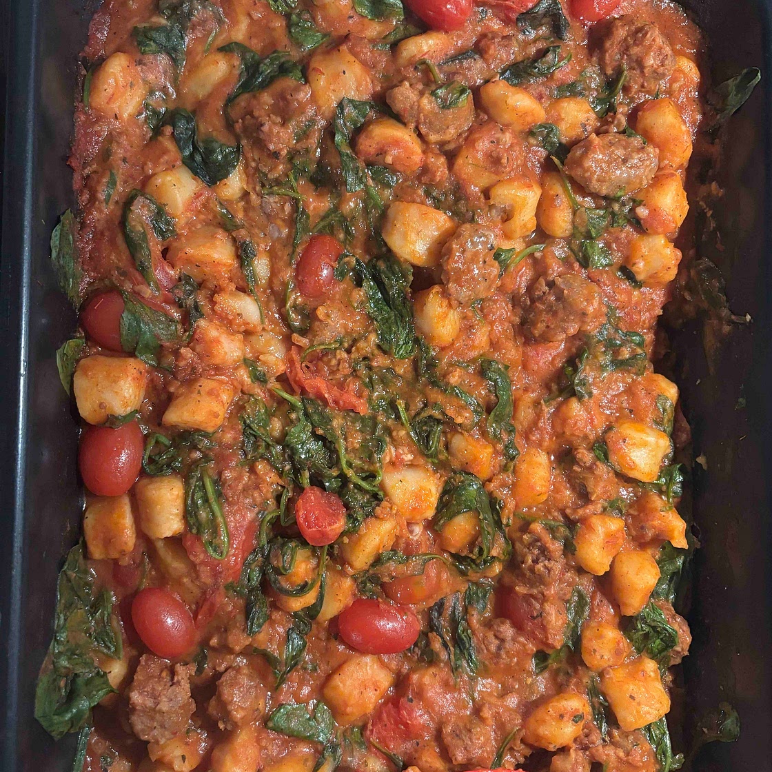 Sausage & Gnocchi Sheet Pan Bake