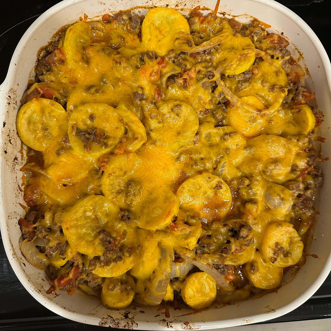 Mexican Squash and Ground Beef Casserole(After 3rd Week)