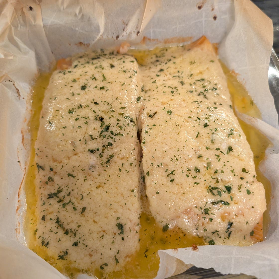 Garlic Parmesan salmon 👍