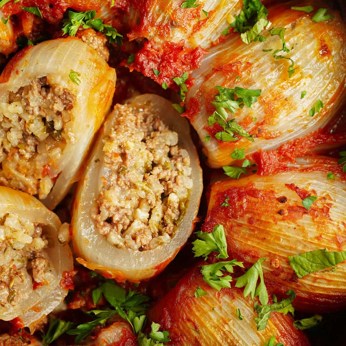 Greek Stuffed Onions (Salantourmasi)