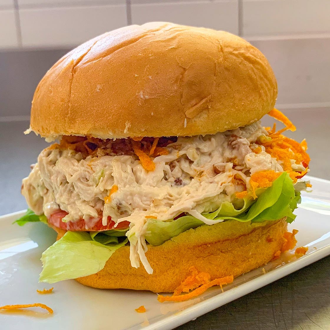 Peruvian inspired chicken sandwich