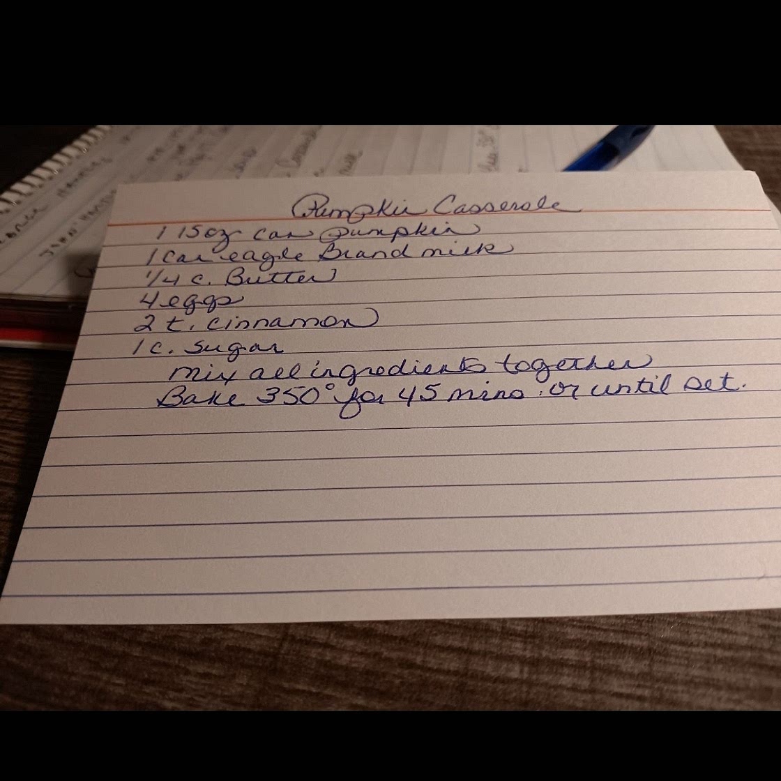 Pumpkin Casserole