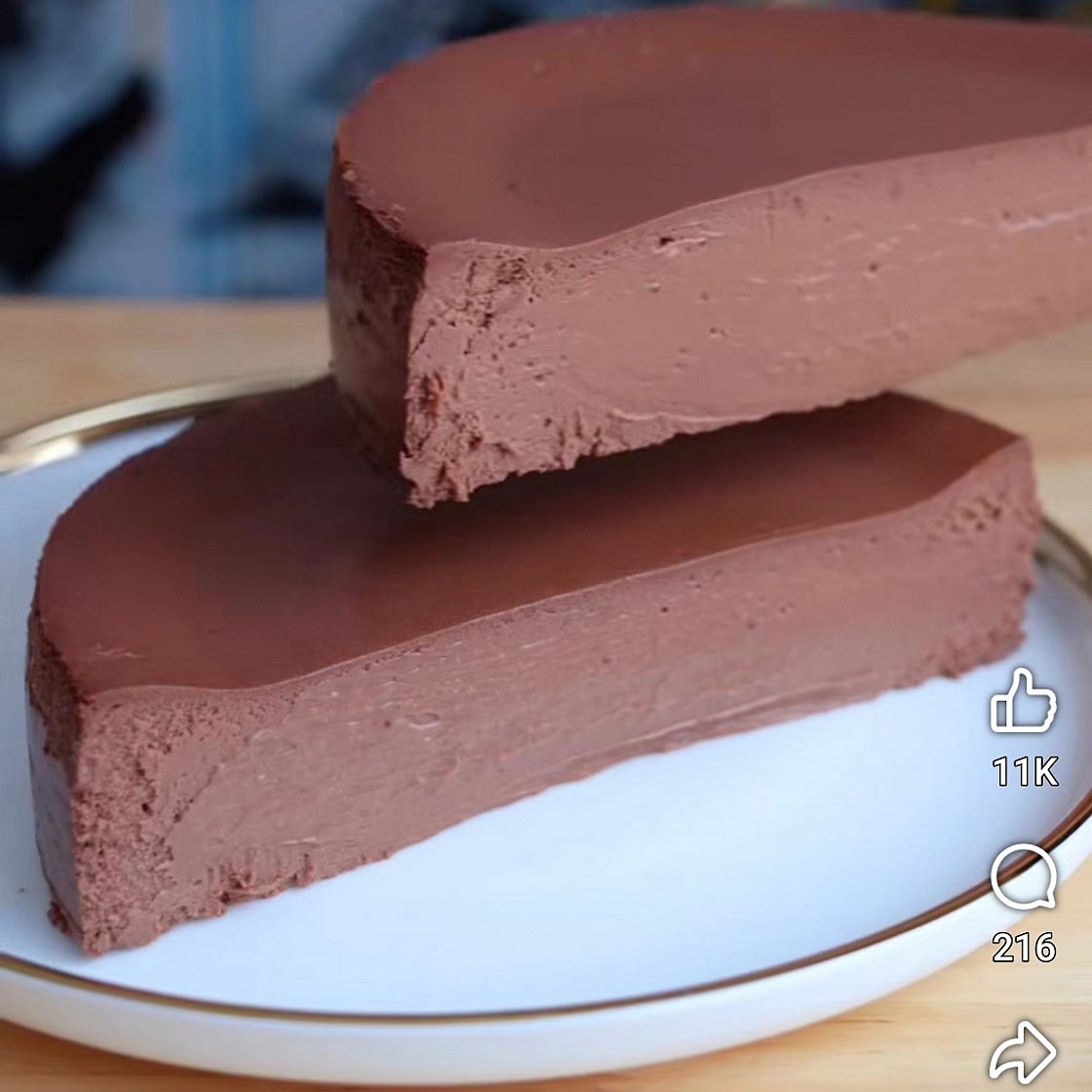 Basque style dark chocolate cheesecake