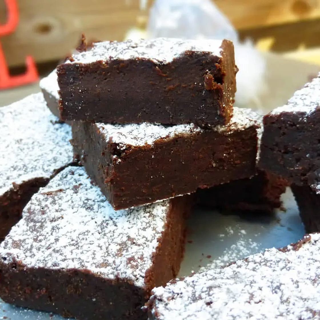 Gingerbread Spiced Dark Chocolate Brownies