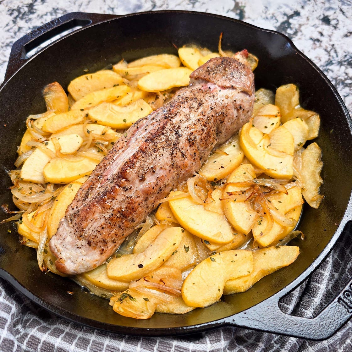 Pork Tenderloin with Apples and Onions