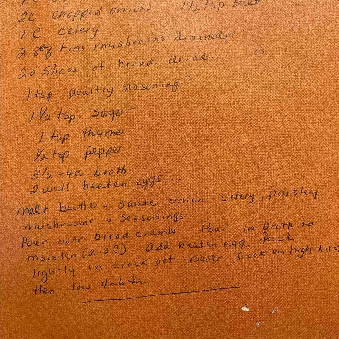 Mom’s Crockpot stuffing