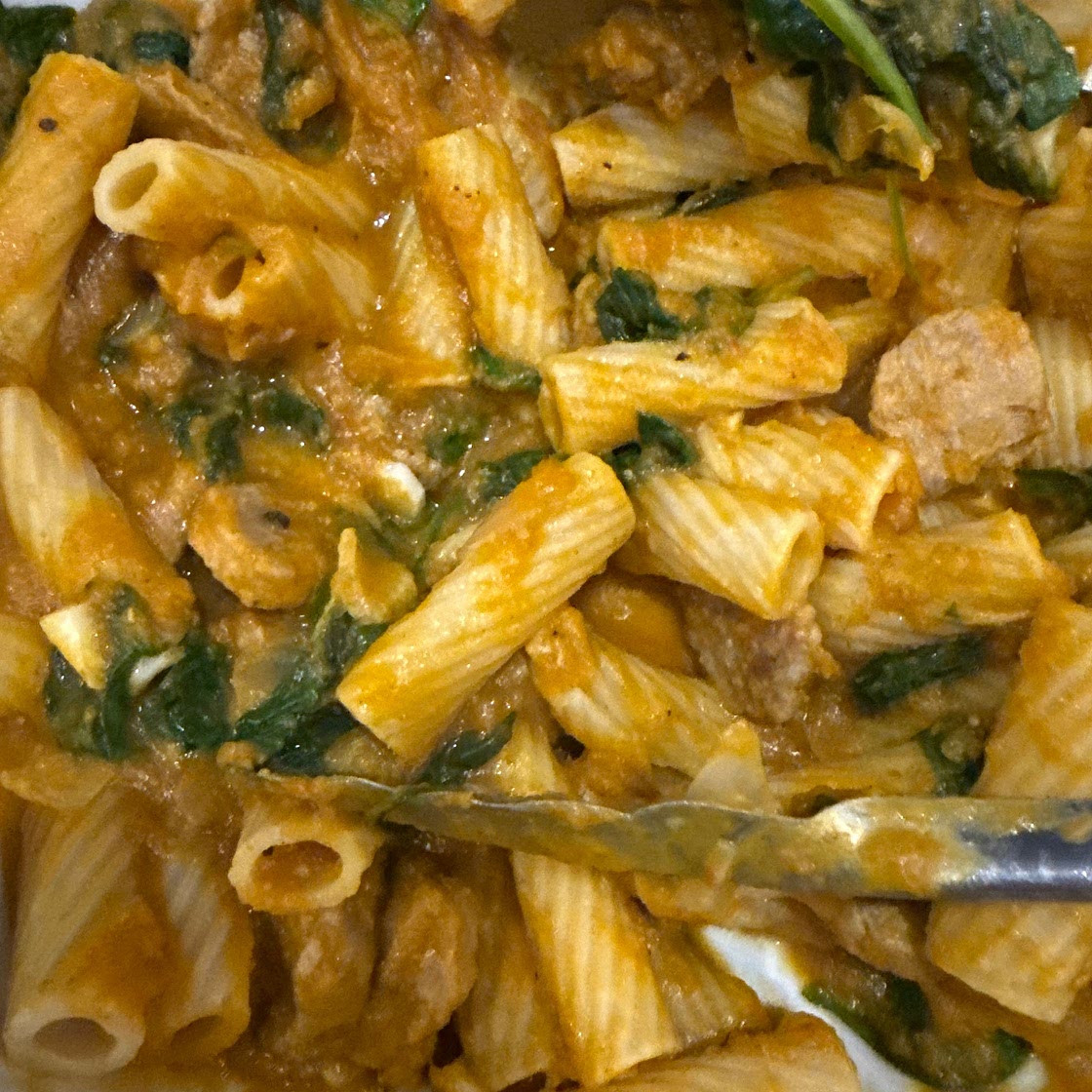 Pumpkin Rigatoni with Italian Sausage