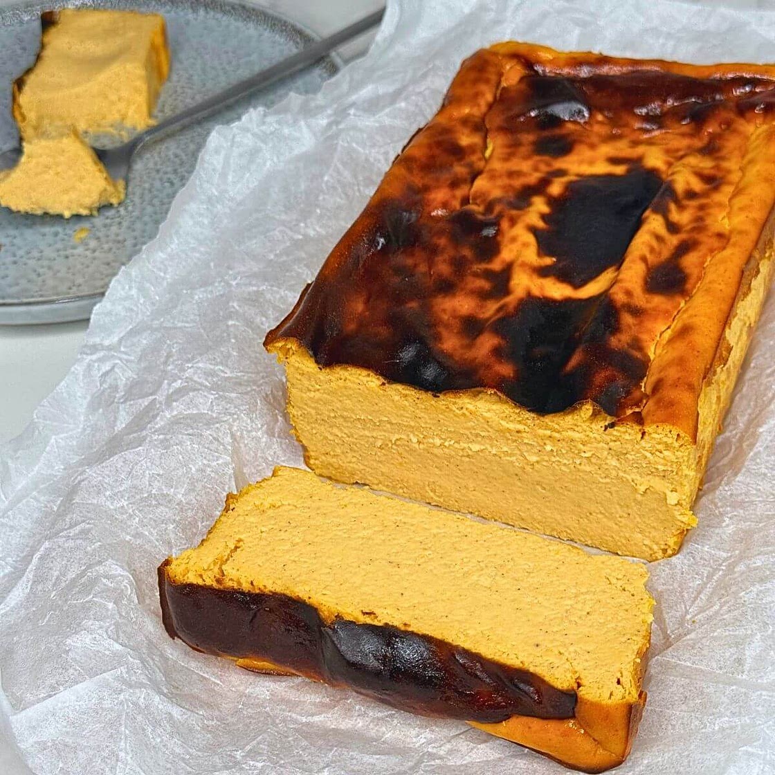 Easy Pumpkin Basque Cheesecake Recipe (No Crust)