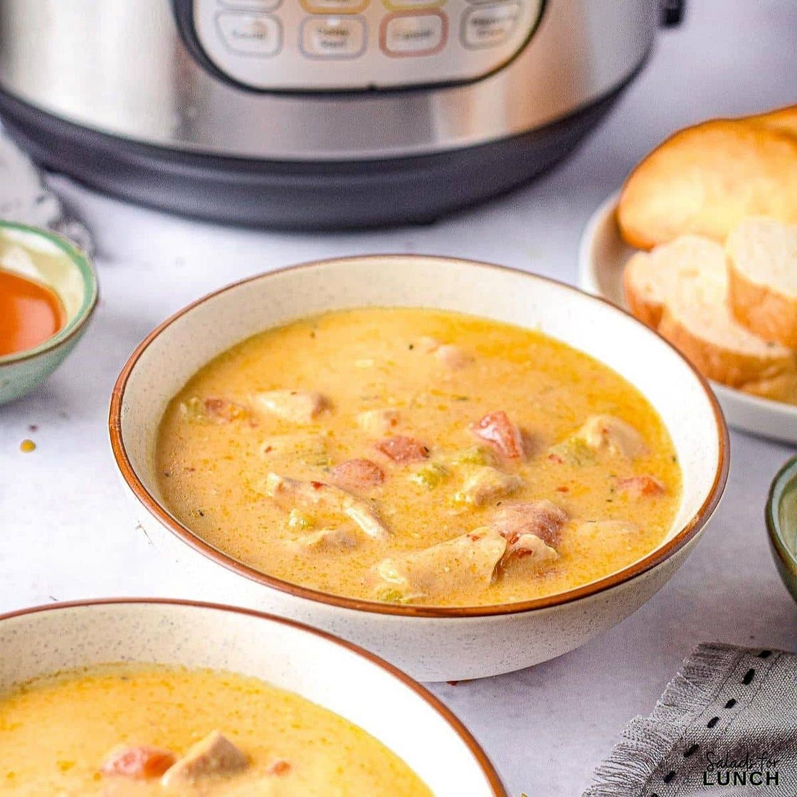 Instant Pot Creamy Buffalo Chicken Soup Recipe