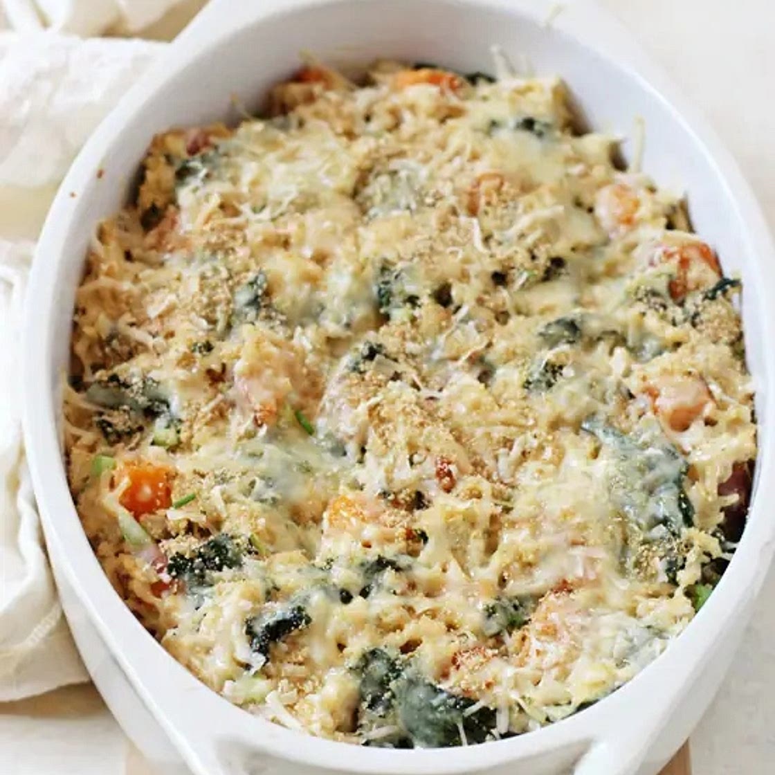 Sweet Potato and Kale Brown Rice Casserole