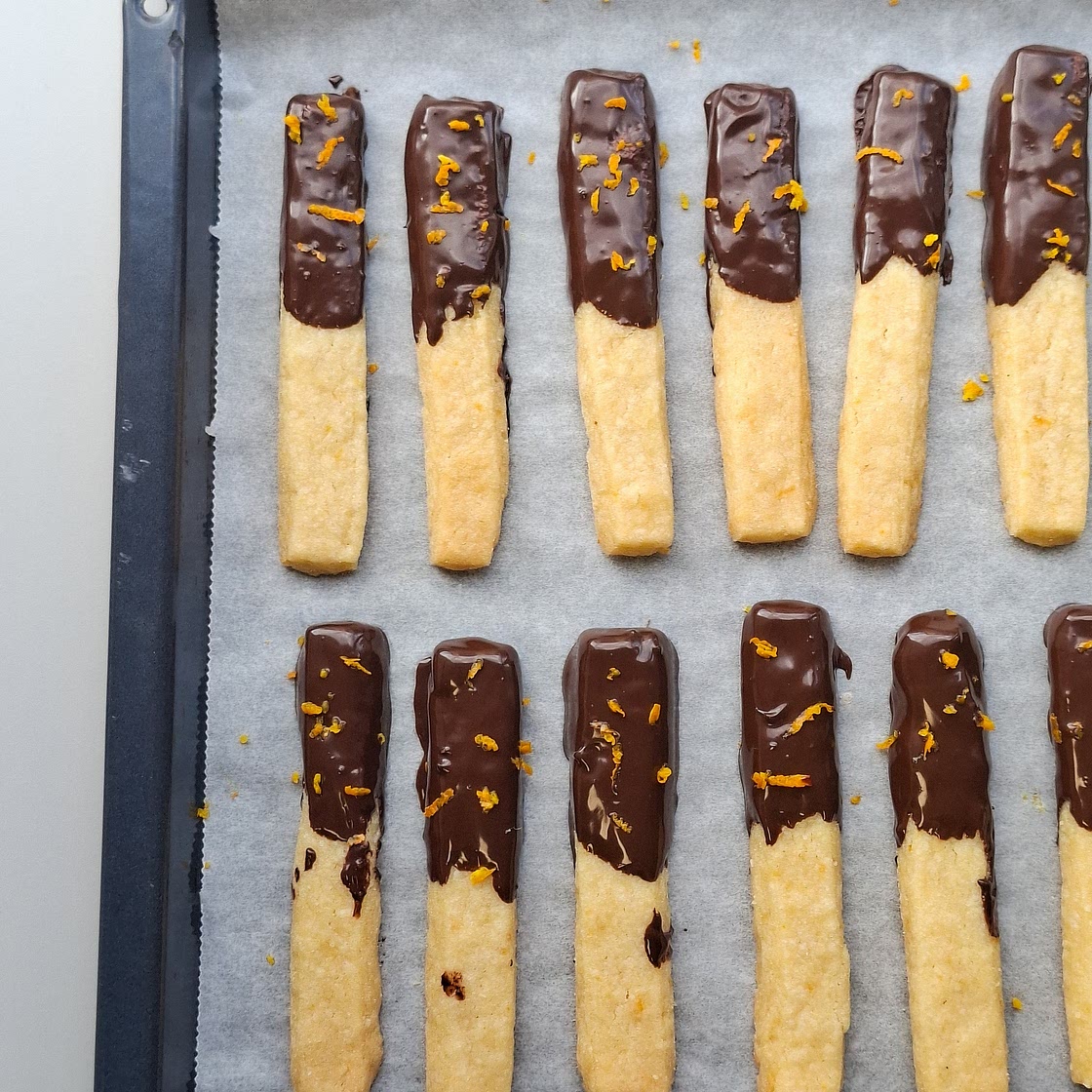 Chocolate Orange Shortbread Sticks