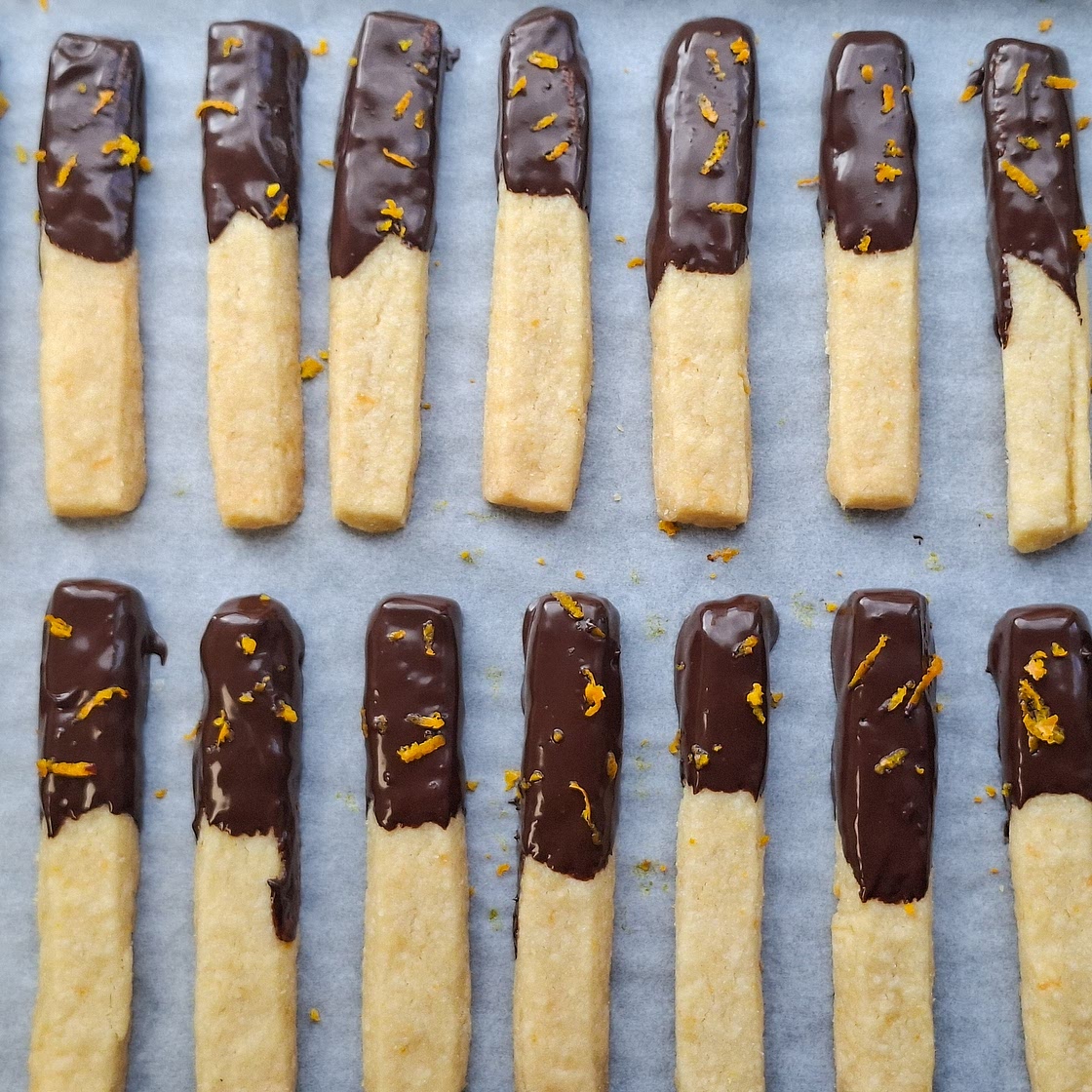 Chocolate Orange Shortbread Sticks