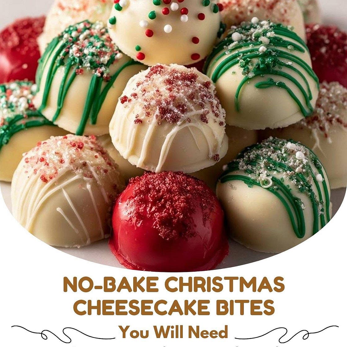 No-Bake Christmas Cheesecake Bites 