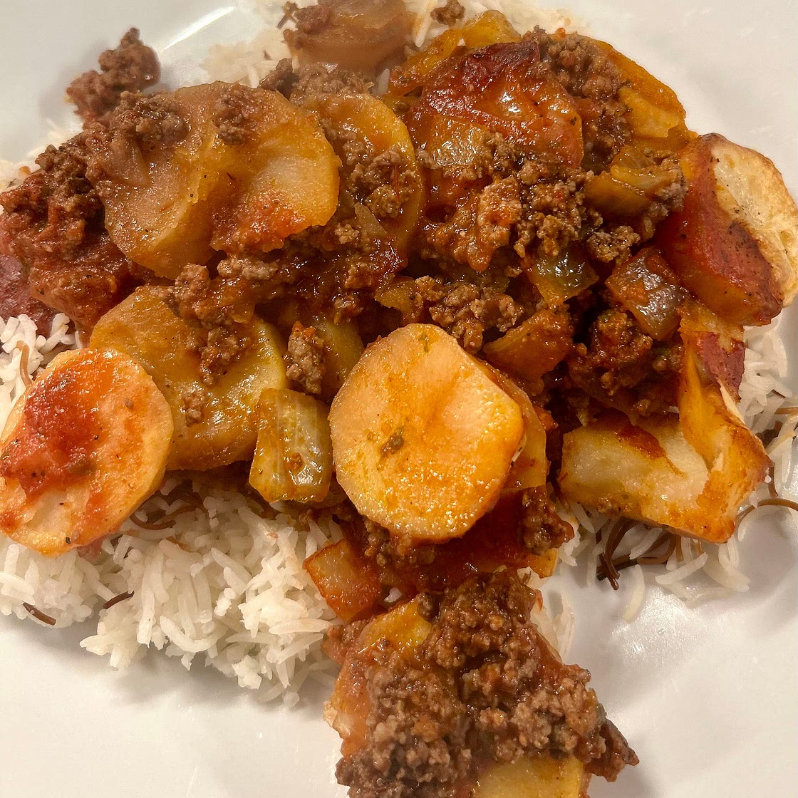 Potato ground beef bake