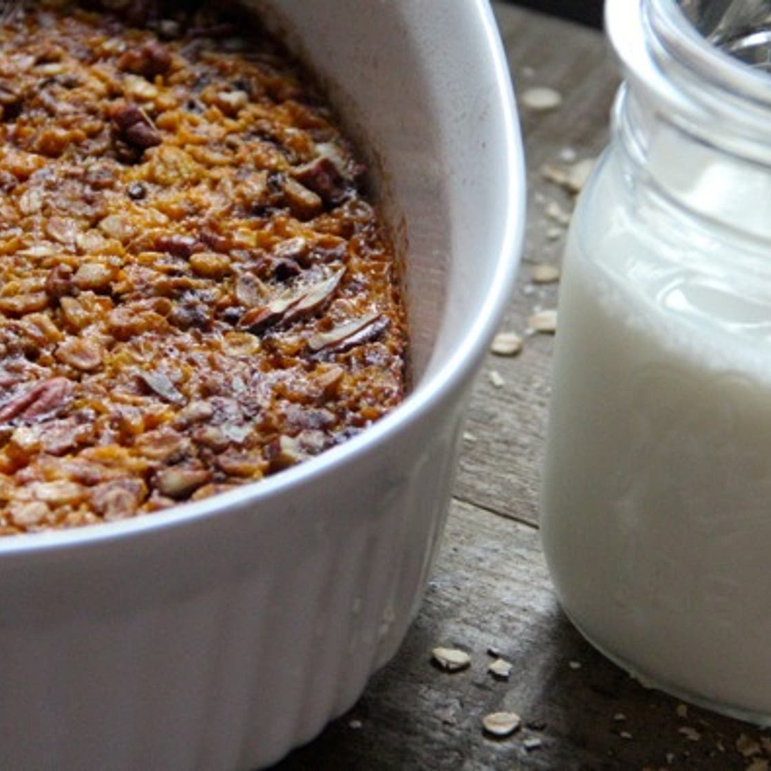 Pumpkin Pecan Baked Oatmeal