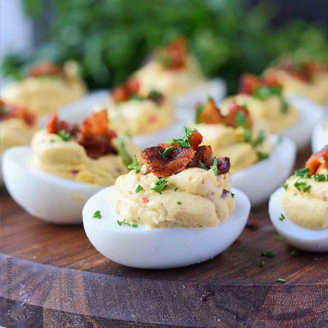 Chipotle Bacon Deviled Eggs