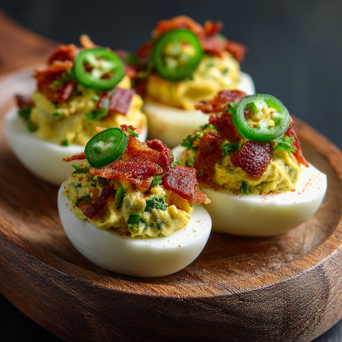 Jalapeño Bacon Deviled Eggs