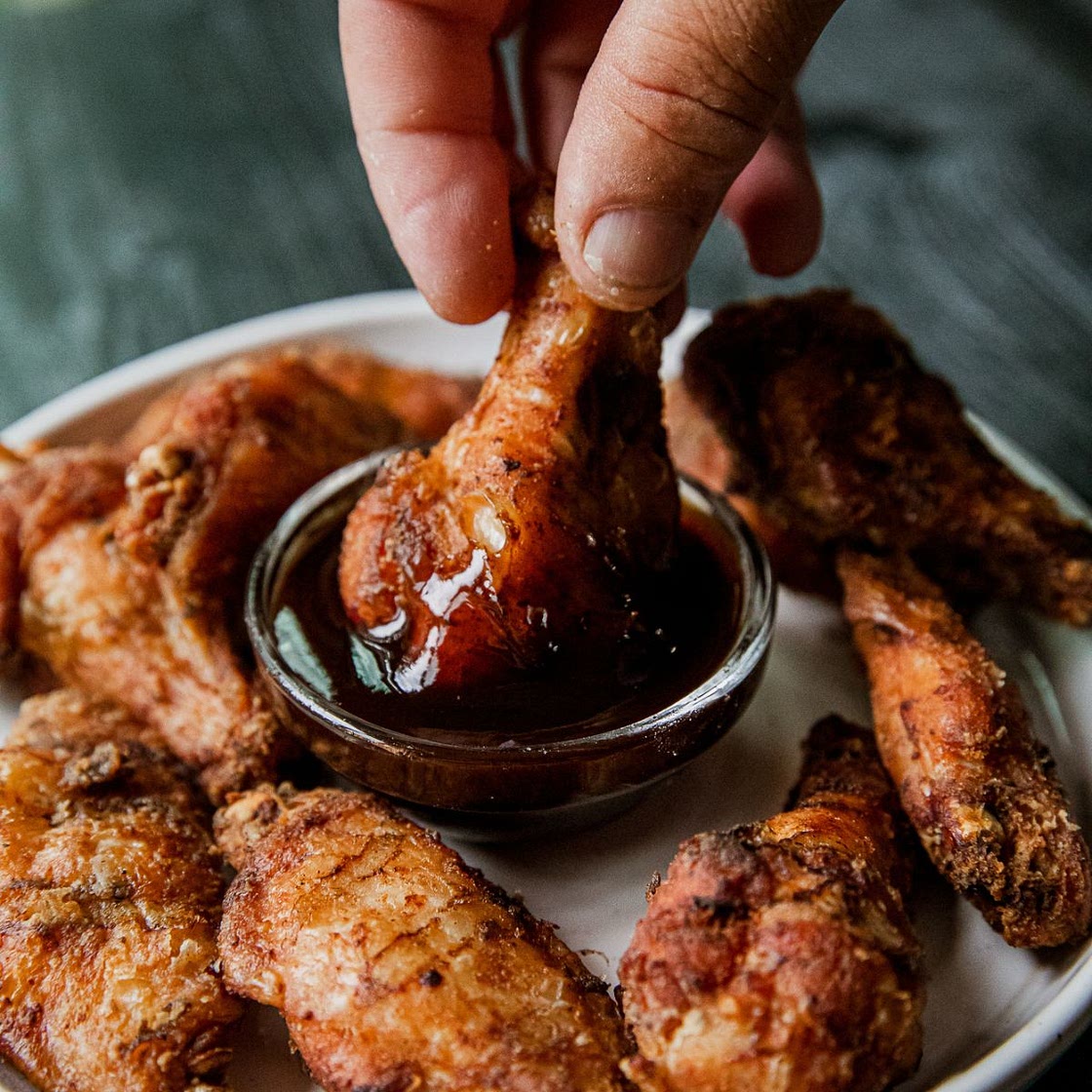Breaded Smoked and Fried Chicken Wings
