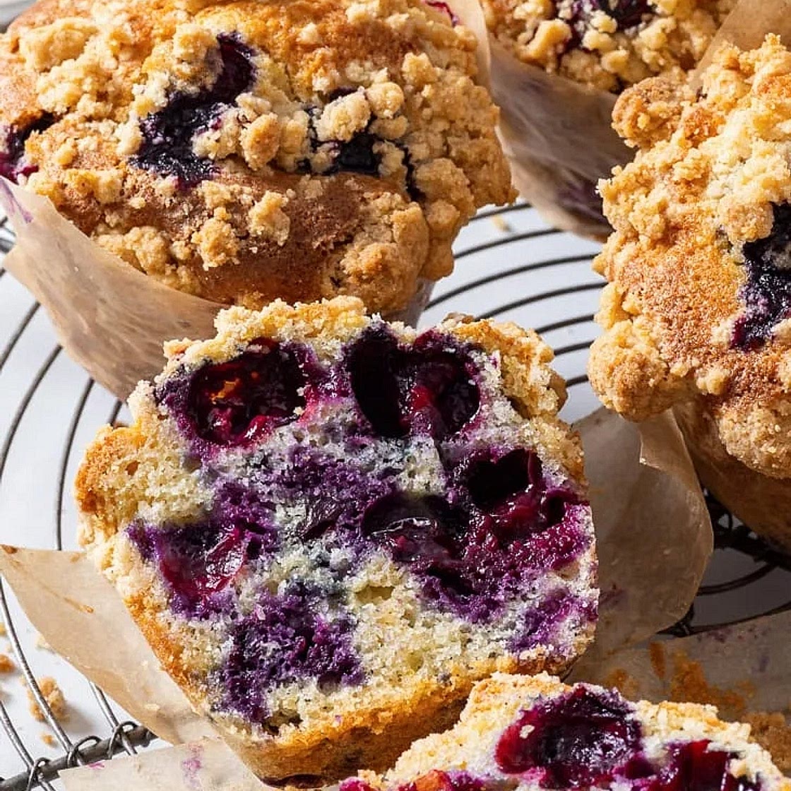 Gluten Free Blueberry Streusel Muffins