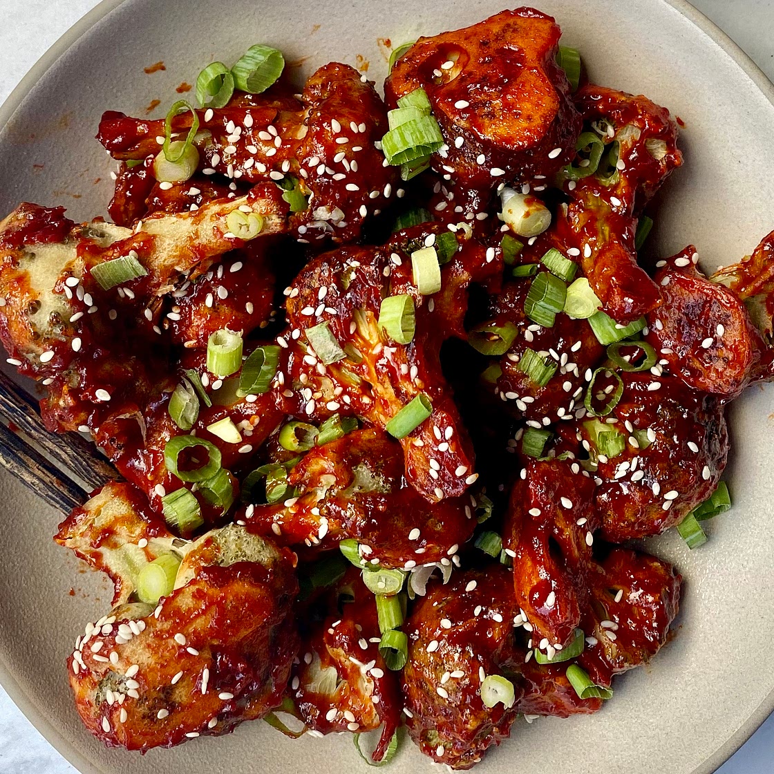 Spicy Gochujang Broccoli Wings