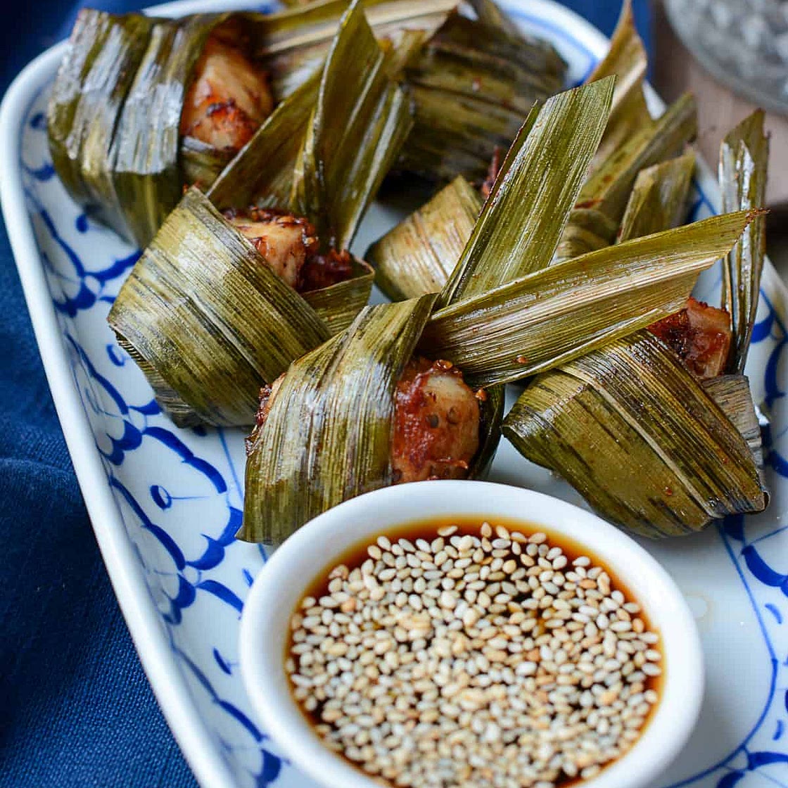 Pandan Chicken | Gai Bai Tuey | ไก่ใบเตย