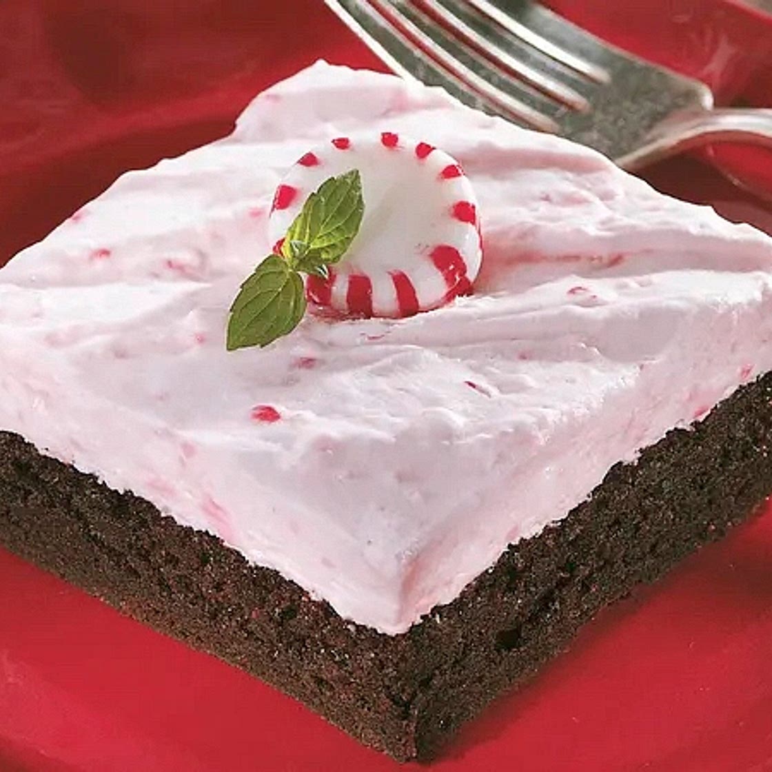 Chocolate Brownies with Peppermint Whipped Cream