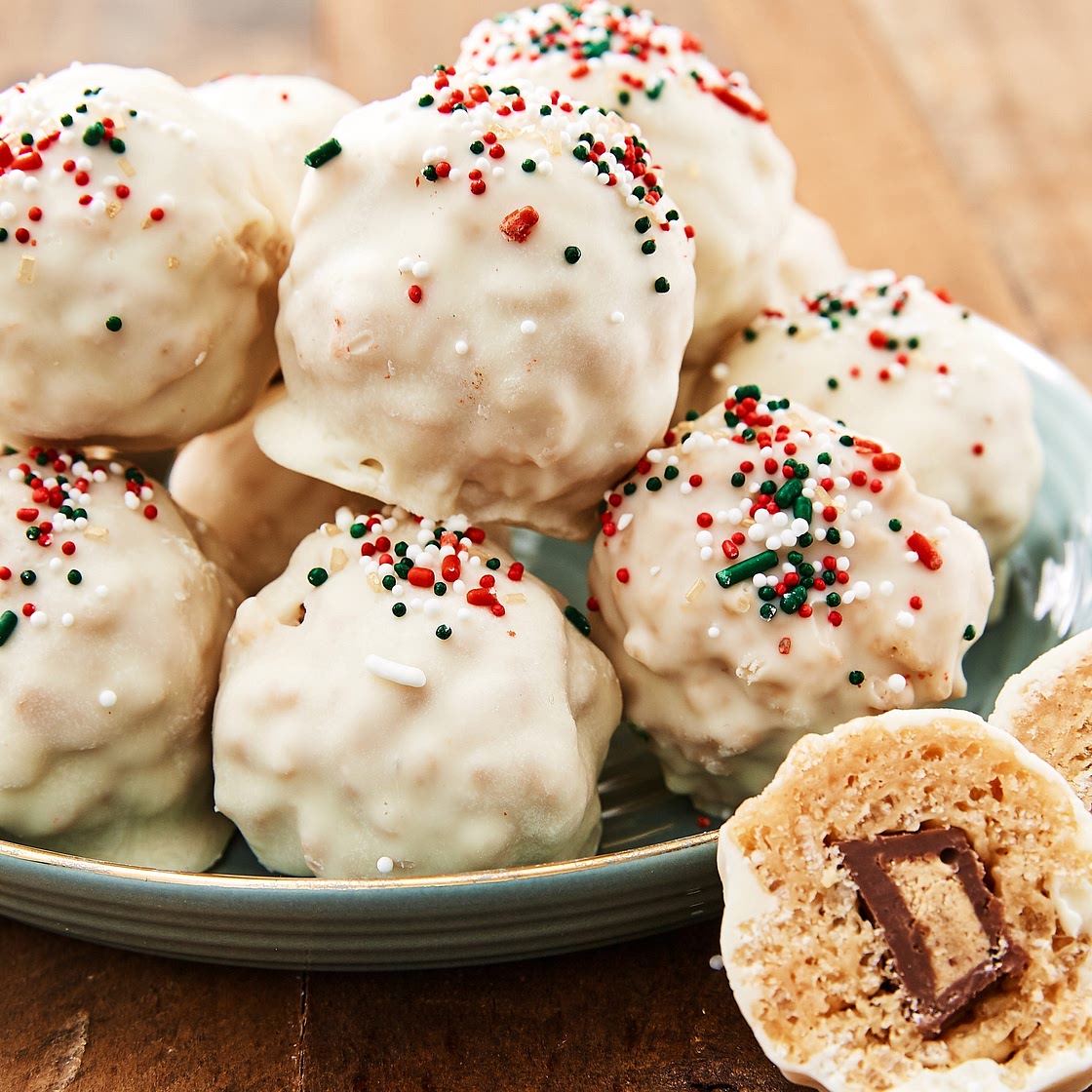 Rice Krispie Snowballs