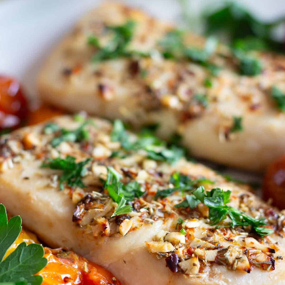 Baked Mahi Mahi, Greek Style!