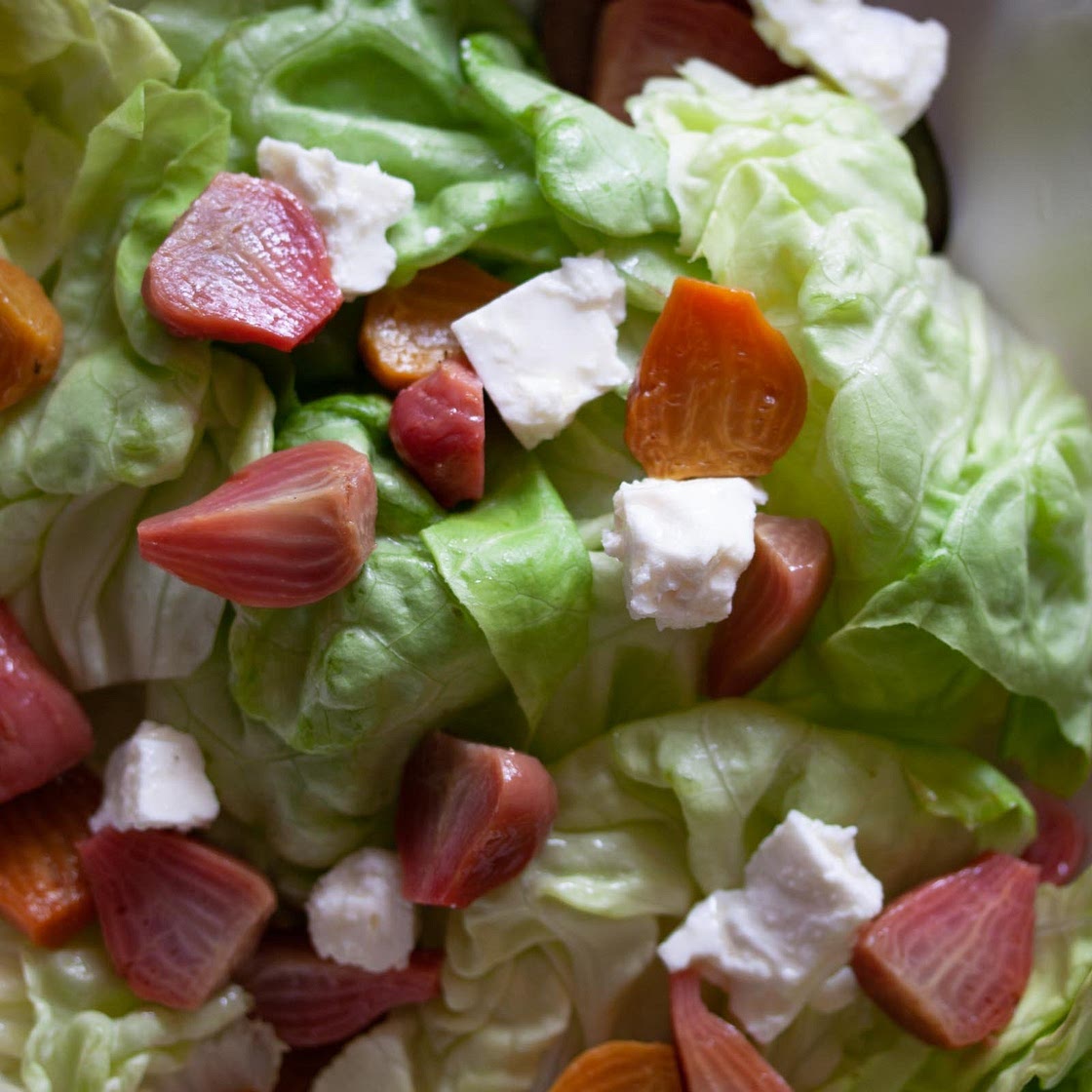 Bibb Lettuce, Roasted Beets, and Feta Cheese