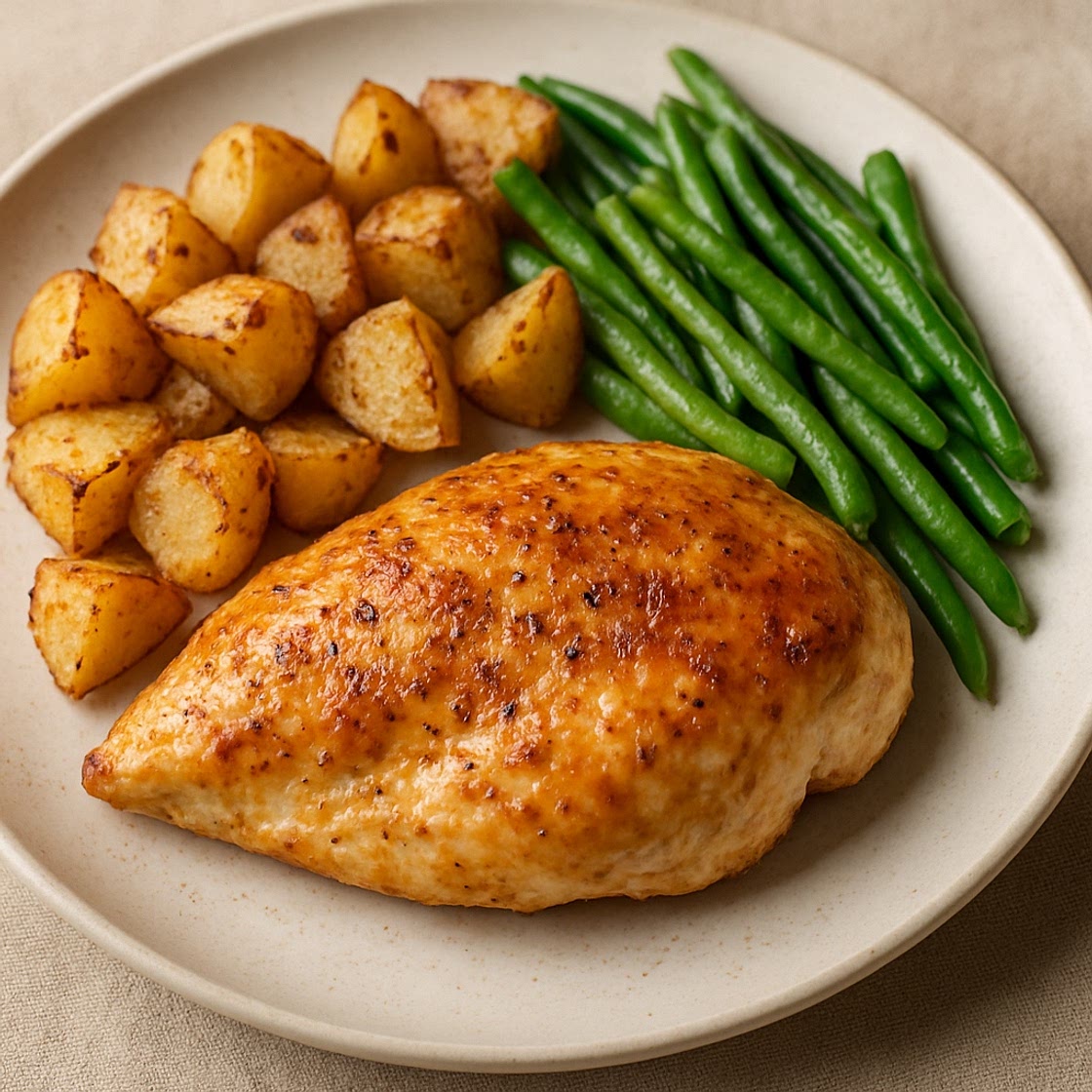 Charlene's Easy Dinner: Chicken, Potatoes, and Green Beans