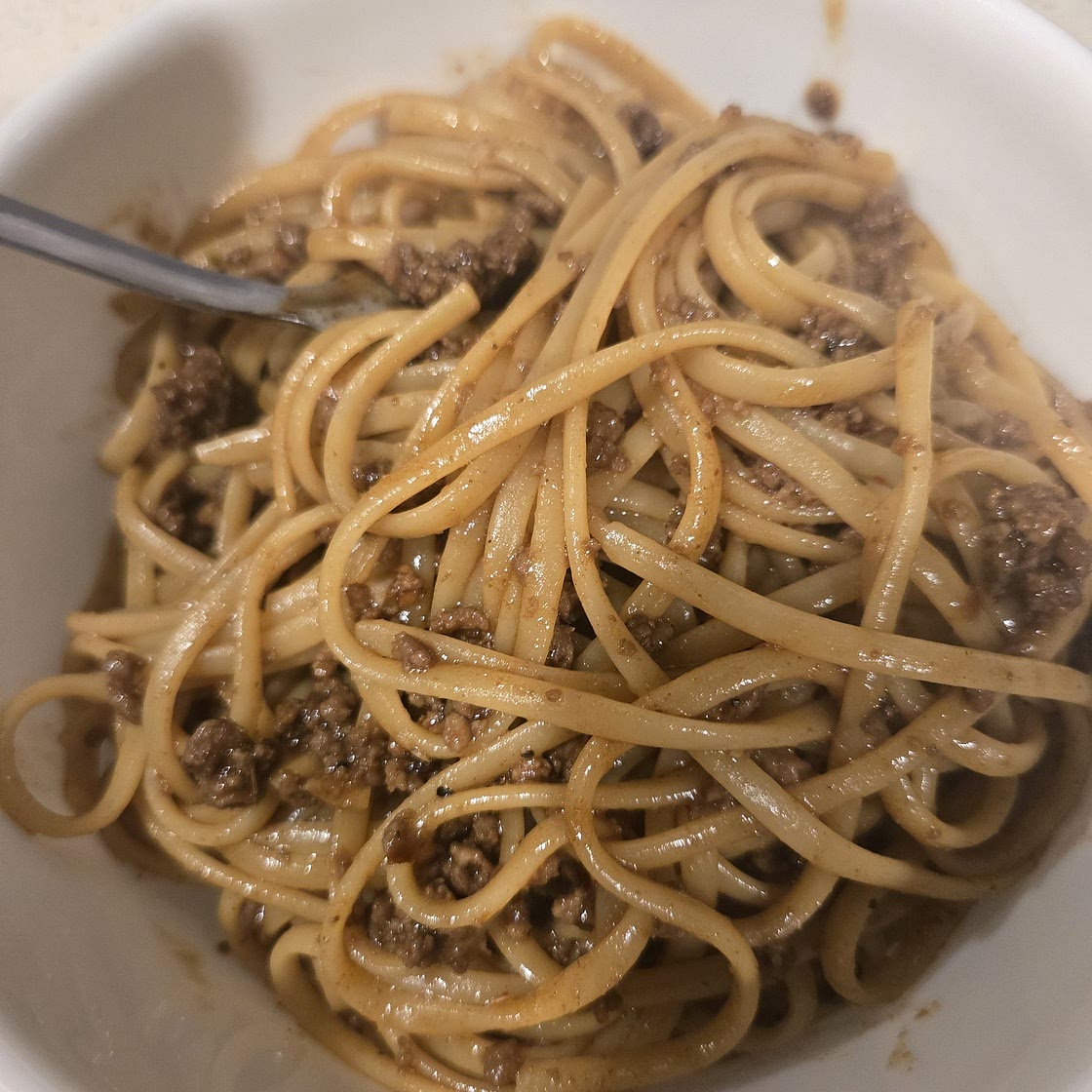 Mongolian Noodles with Ground Beef