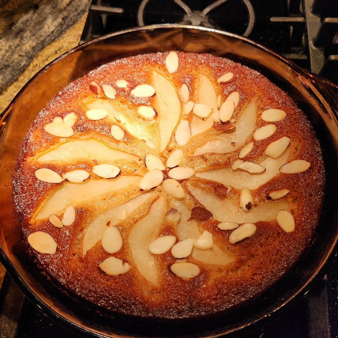 Pear almond cake