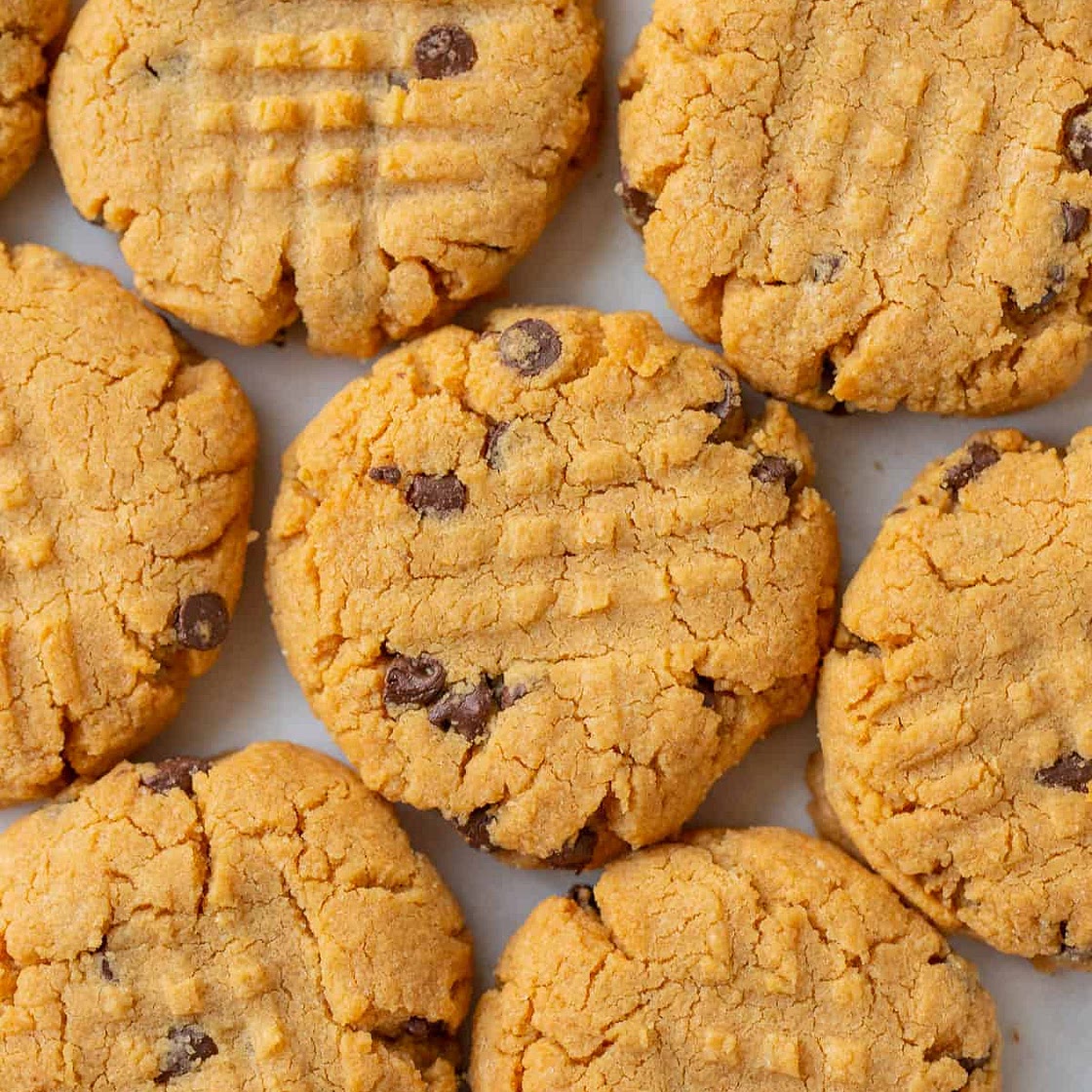 4 Ingredient Peanut Butter Chocolate Chip Cookies