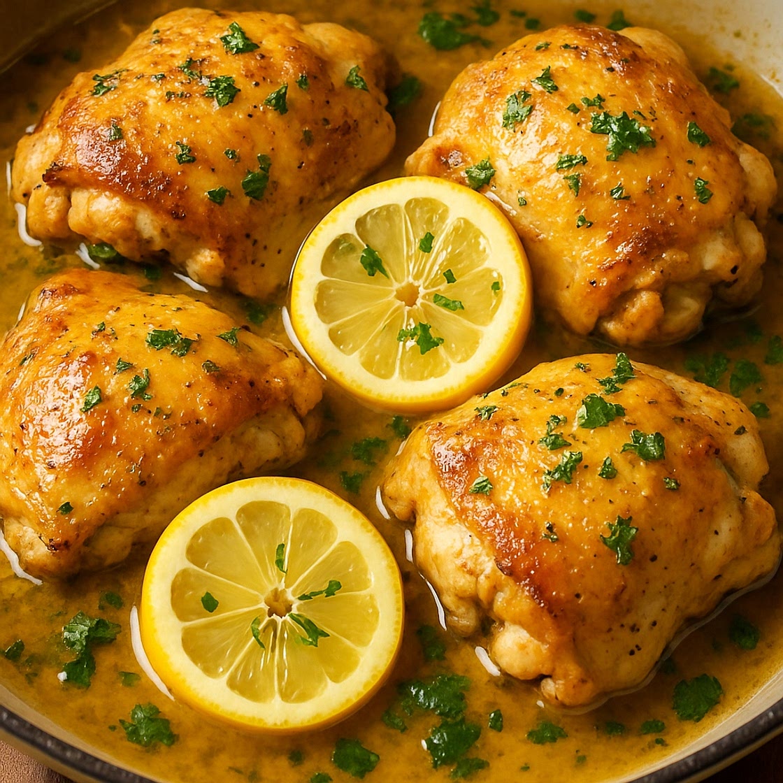 LEMON BUTTER CHICKEN THIGHS