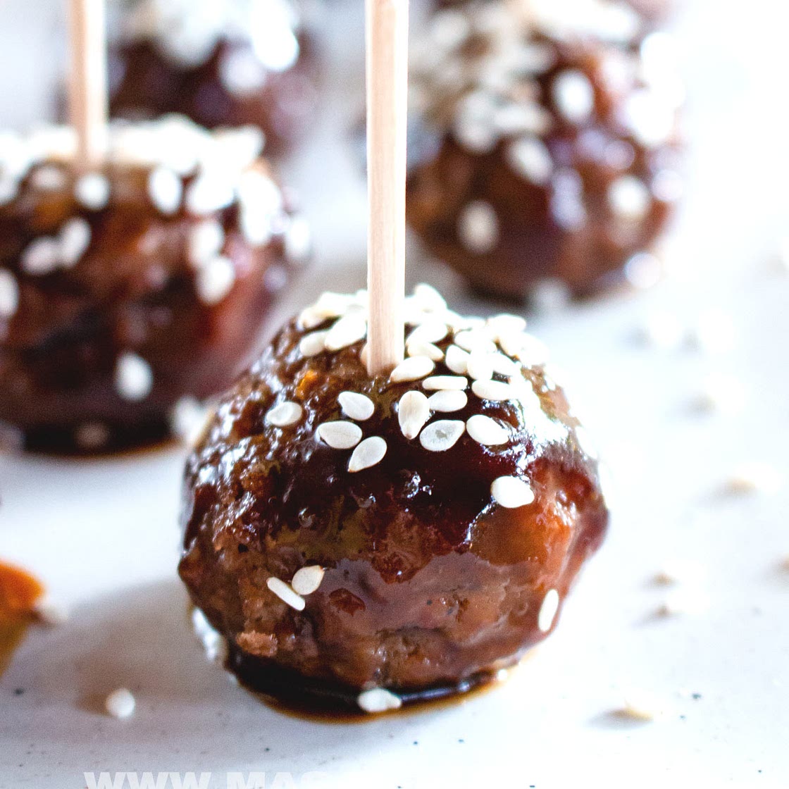 Sticky Asian Meatball Appetizer Recipe