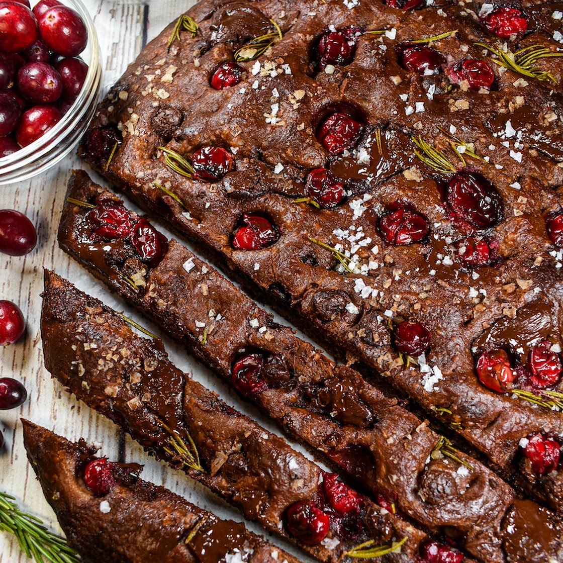 Chocolate Cranberry Focaccia