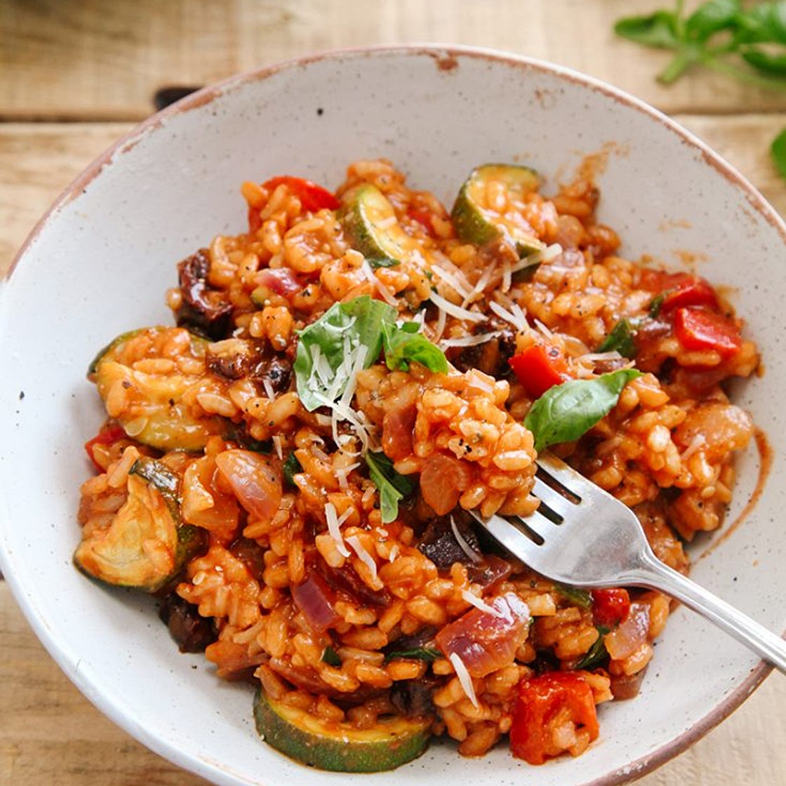 Creamy Tomato & Roasted Veg Risotto (Vegan)