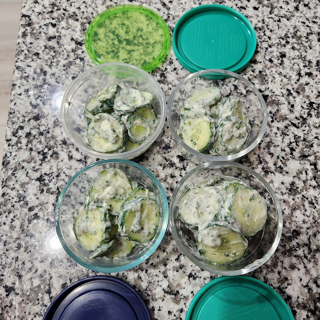 Vegan Tofu Sour Cream Cucumbers