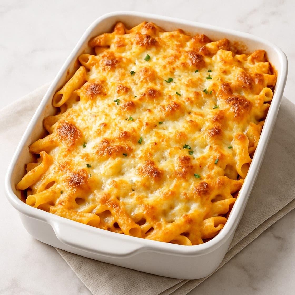 Three-Cheese Pasta Bake