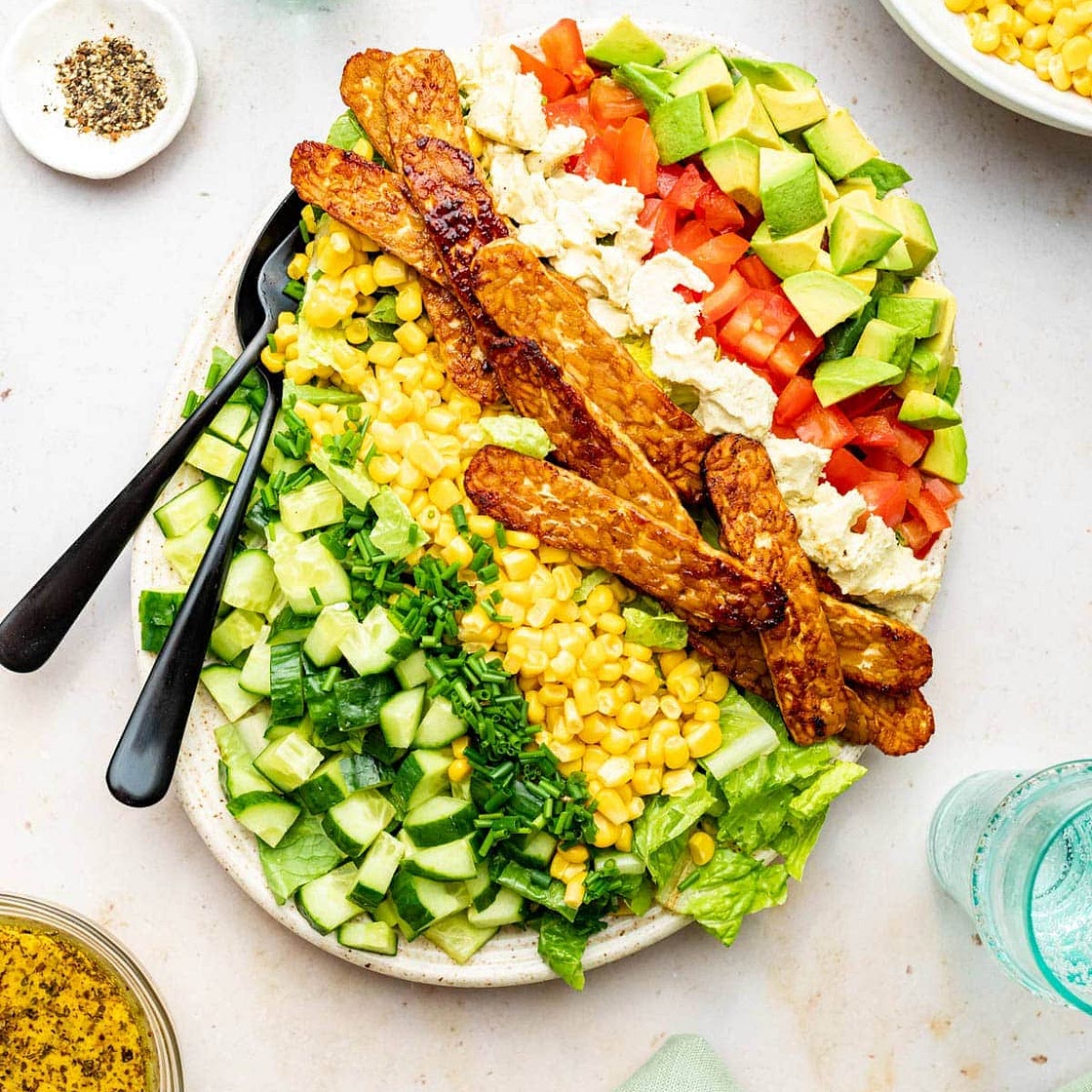 Vegan Cobb Salad with The BEST Dressing