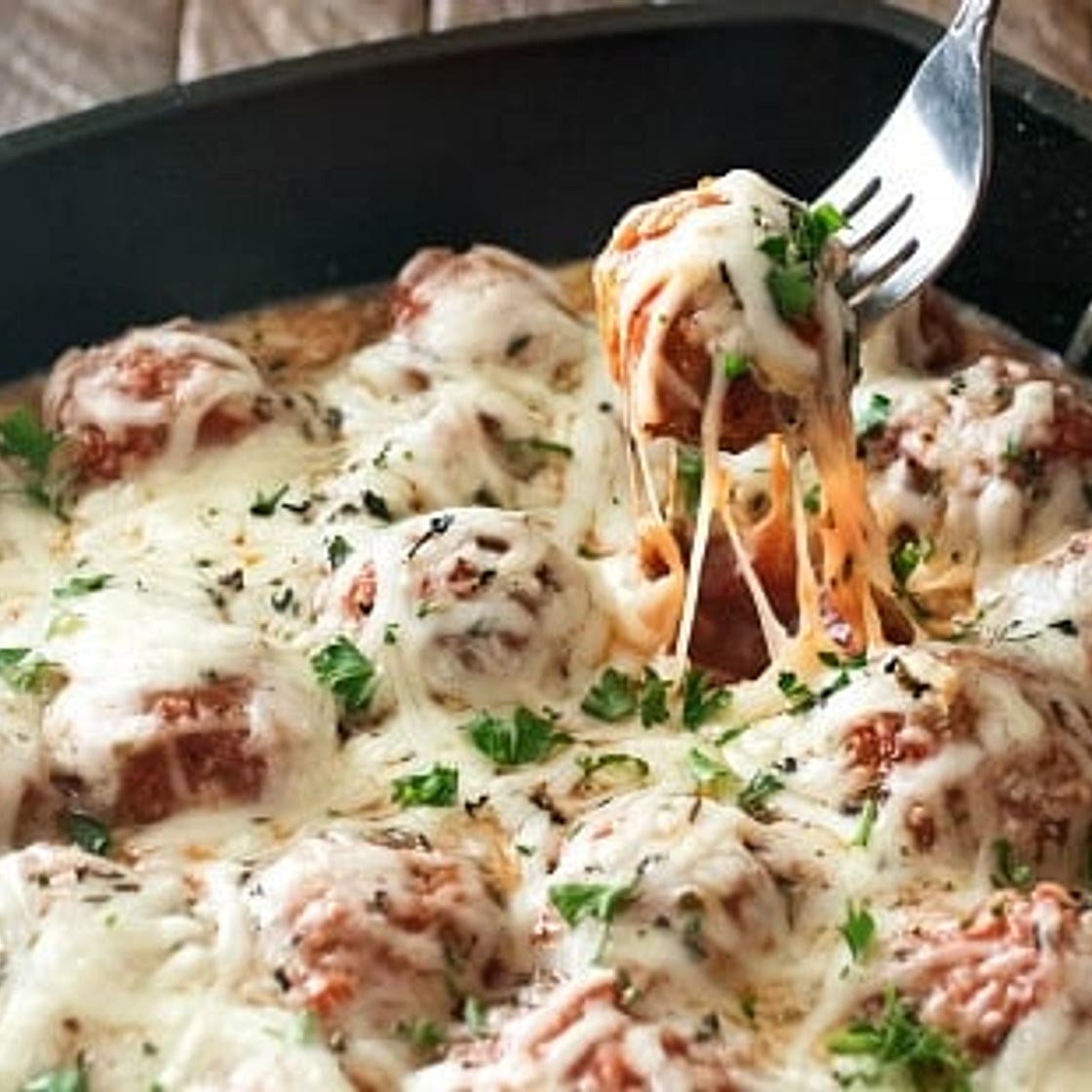 Meatball Parmesan Bake