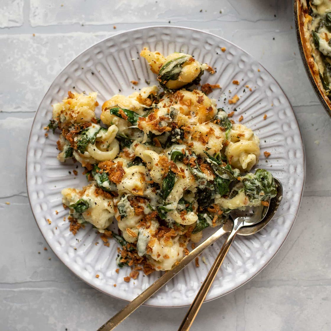 Creamed Spinach Mac and Cheese