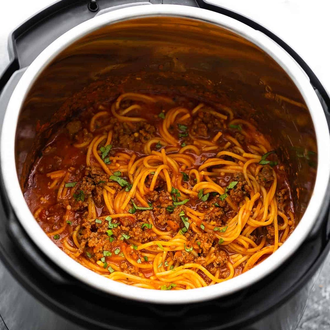 Instant Pot Spaghetti and Meat Sauce
