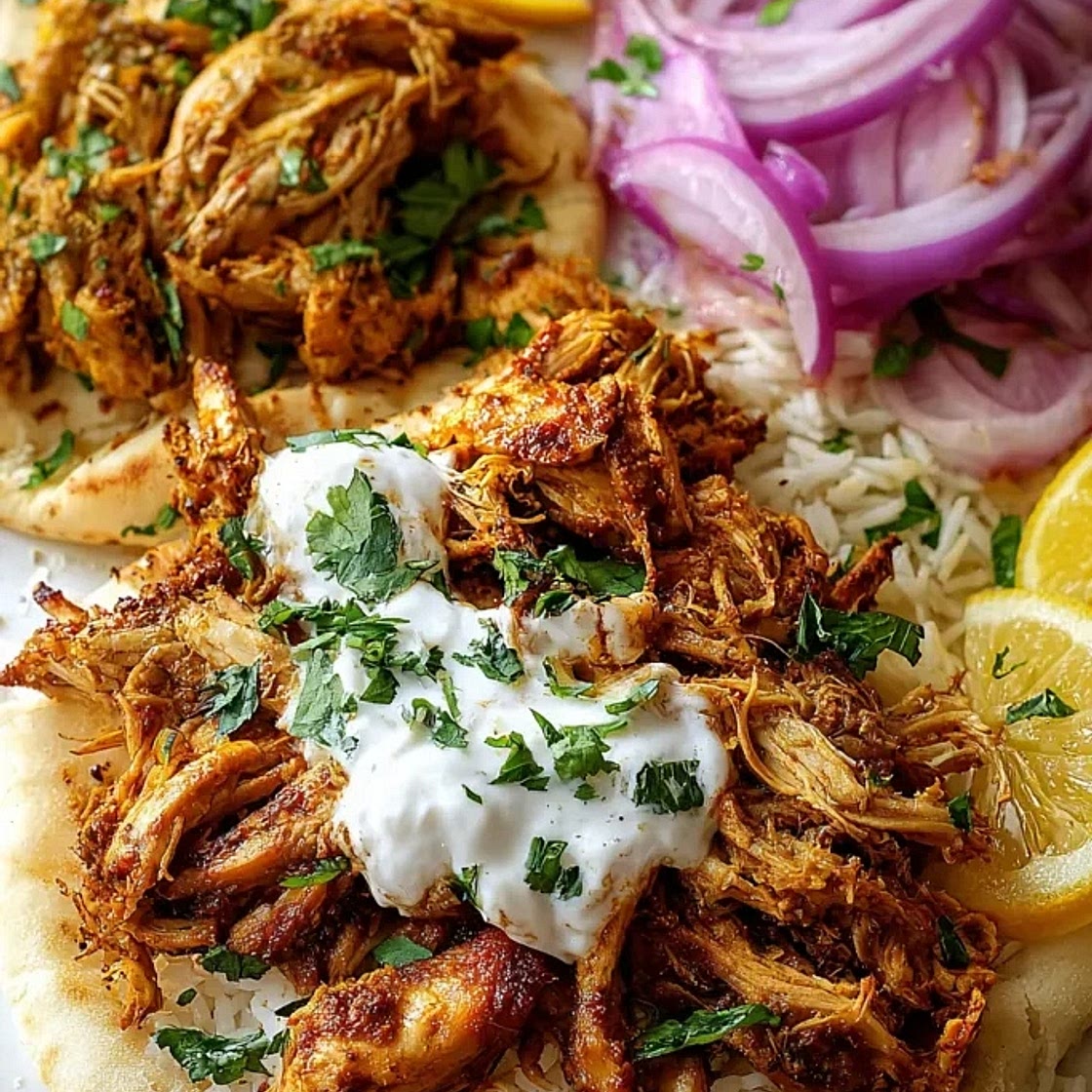 Slow Cooker Chicken Shawarma