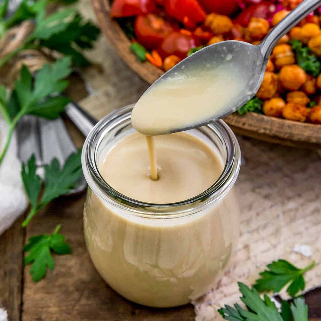 Oil Free Simple Hummus Dressing