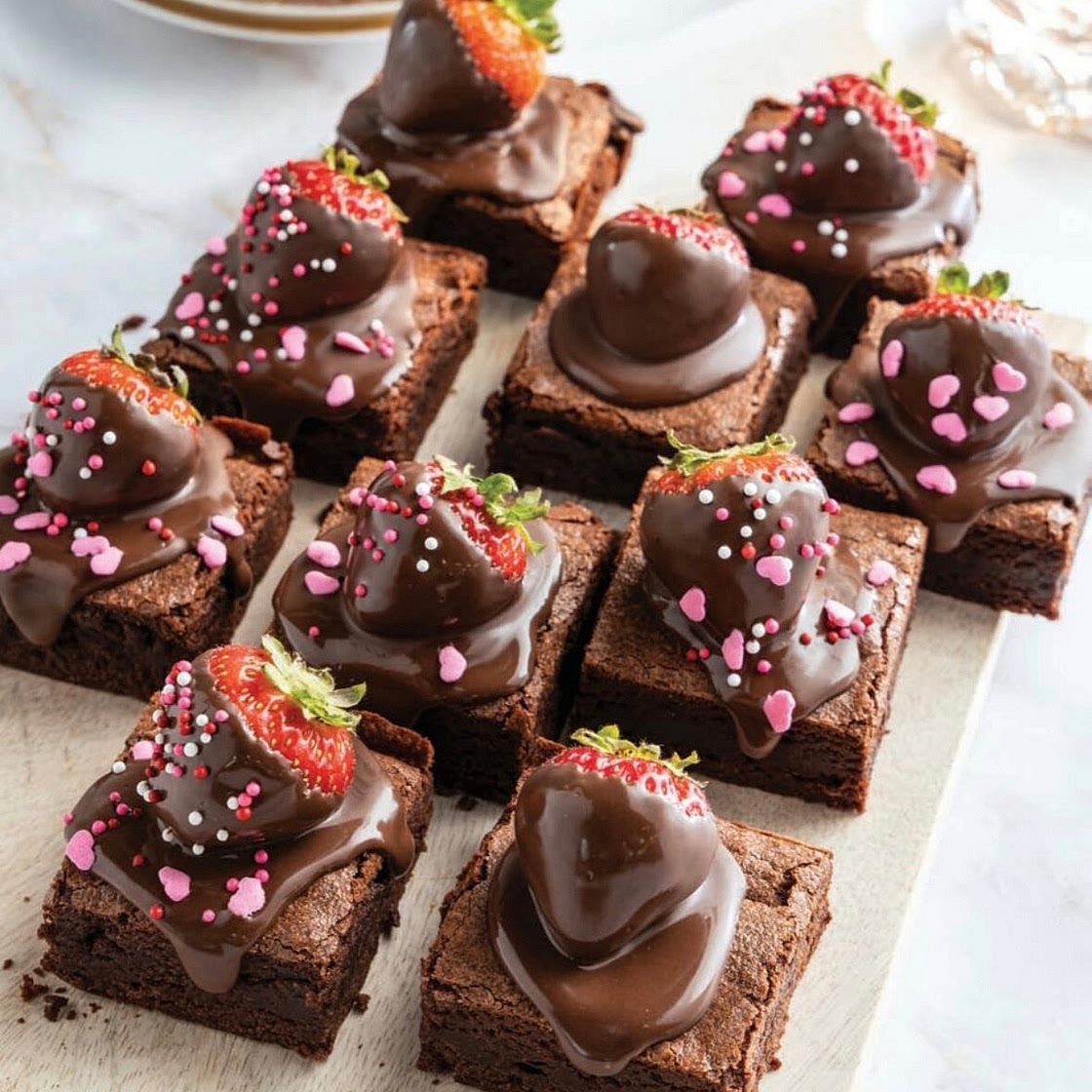 Strawberry Brownie Bites