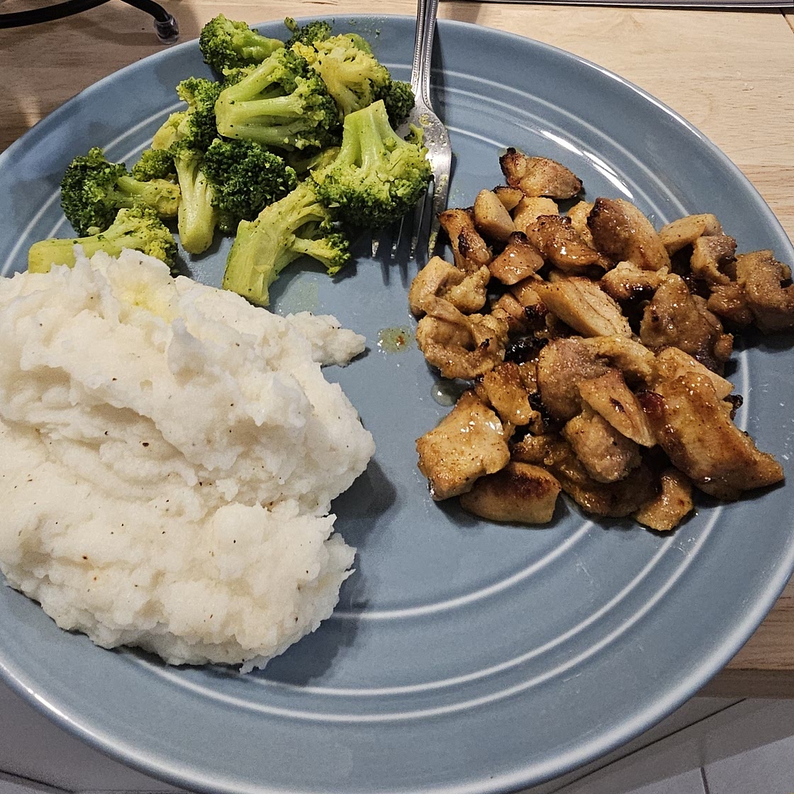 Air Fryer Sweet Chili Chicken and Brussels Sprouts