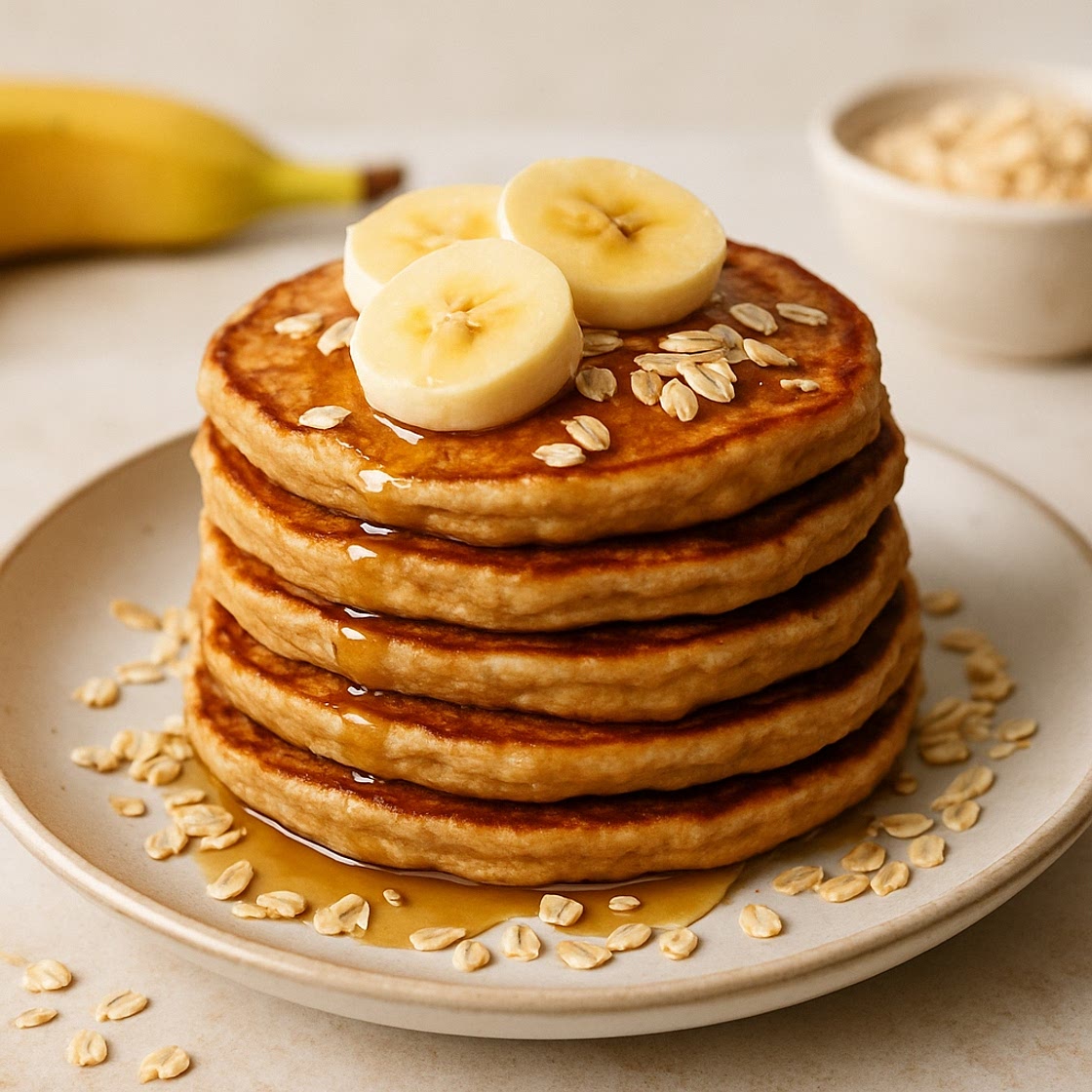Banana & Oat Blender Pancakes (GF)