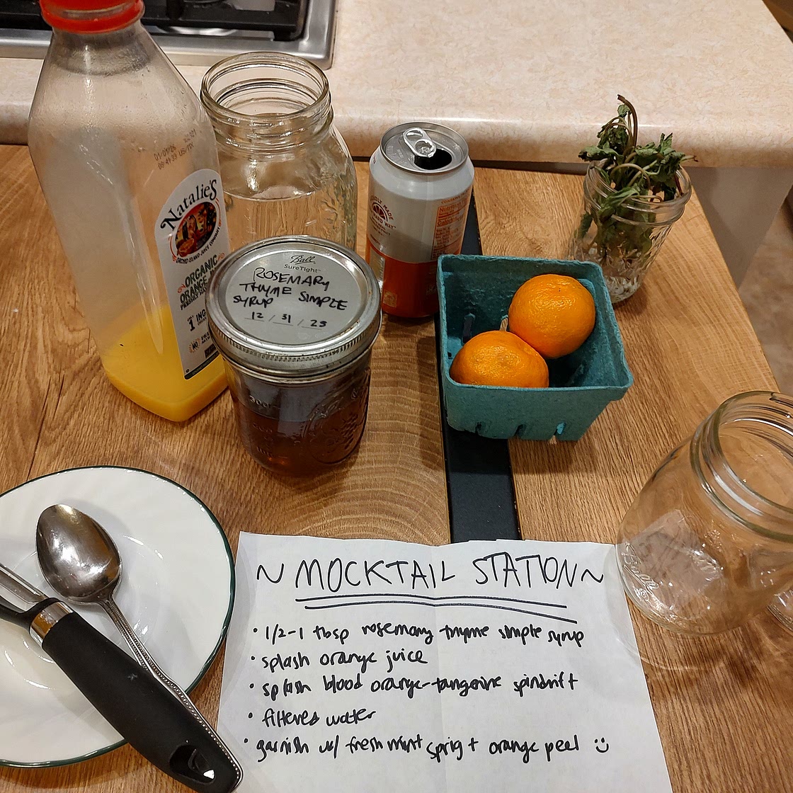 Herby orange mocktail